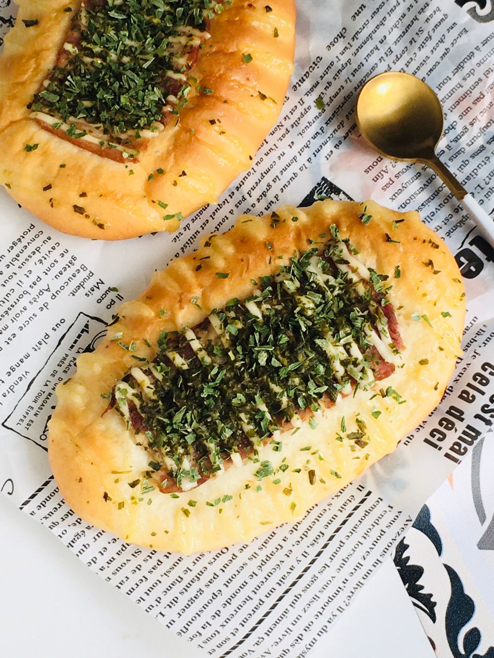 香葱火腿面包