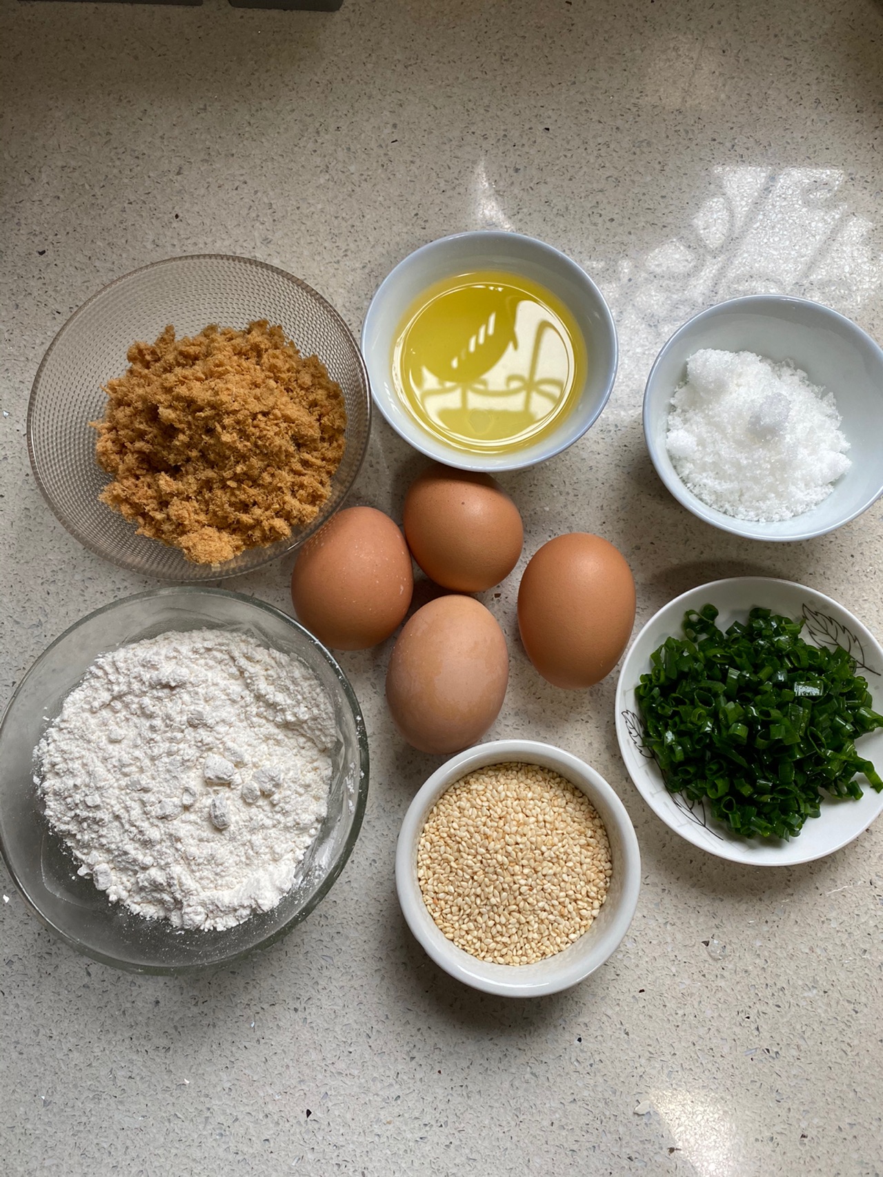 香葱肉松薄脆饼