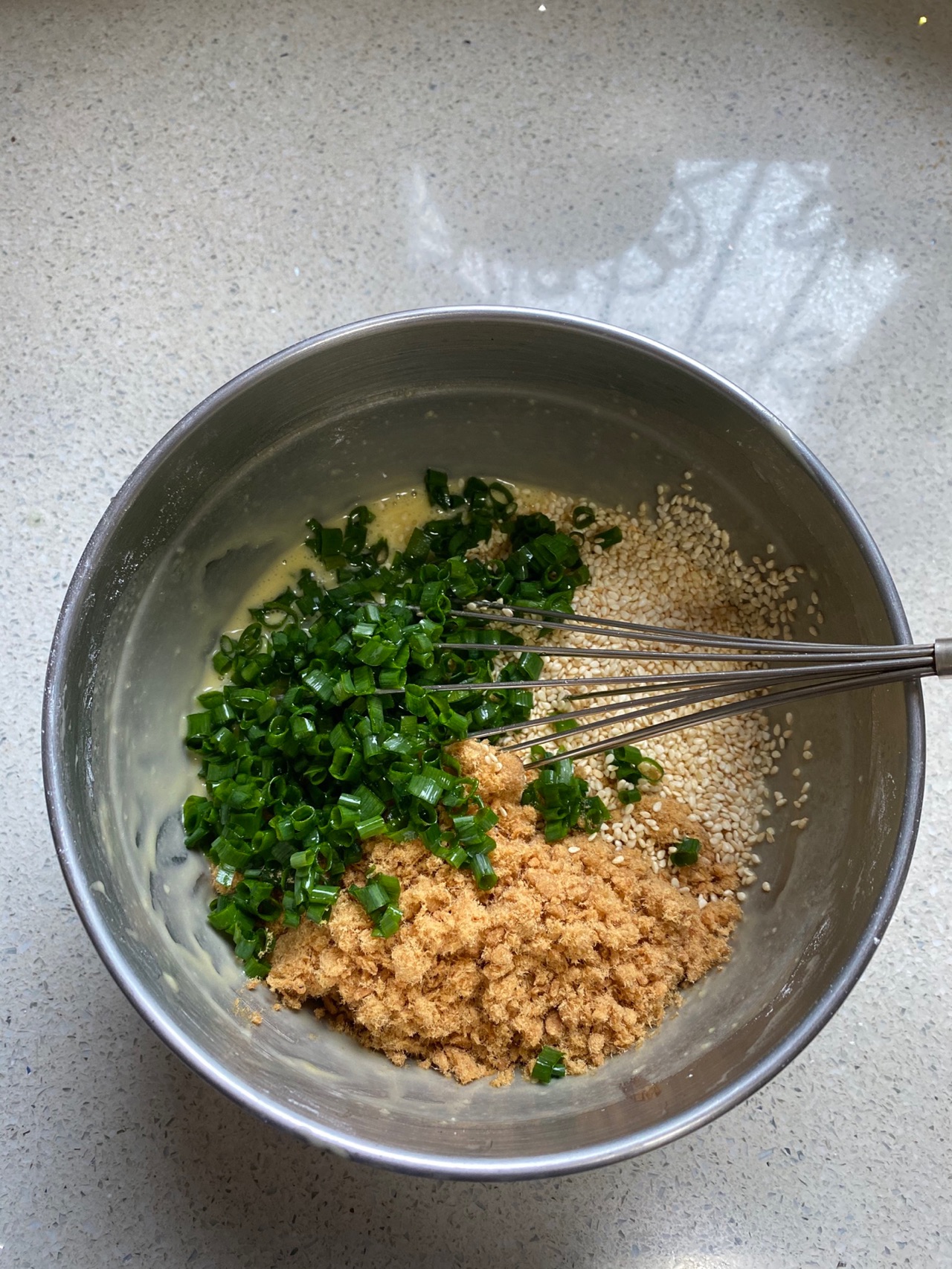 香葱肉松薄脆饼