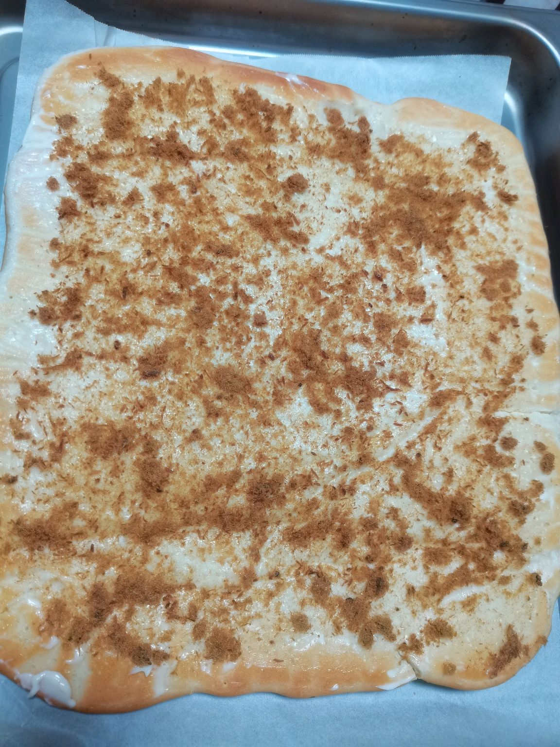 香葱肉松面包卷