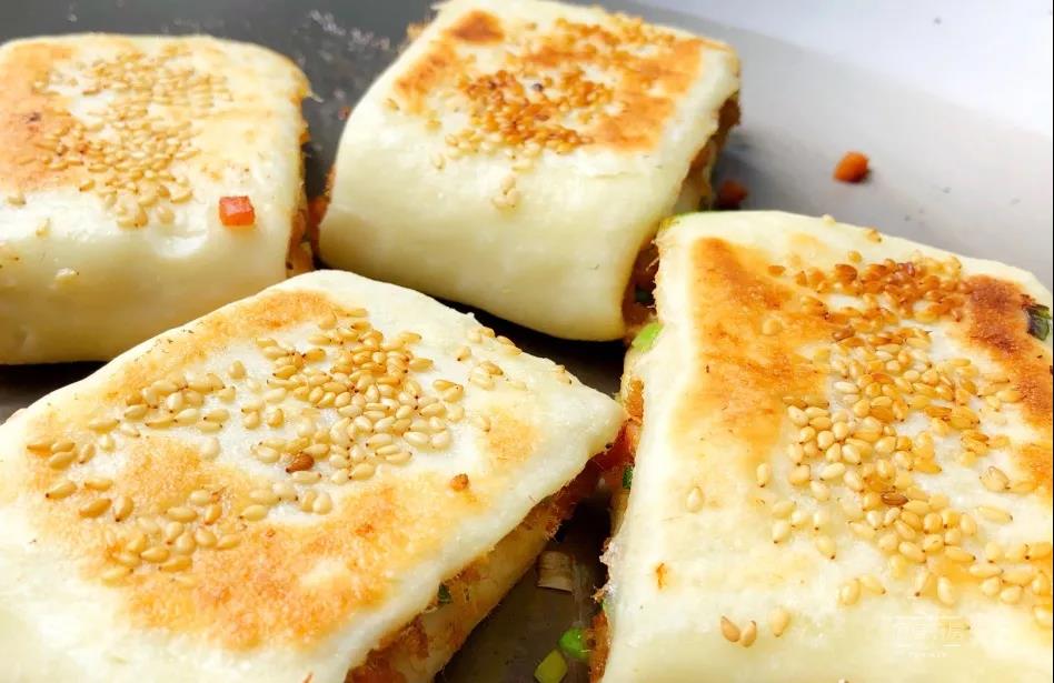 香葱肉松芝麻饼