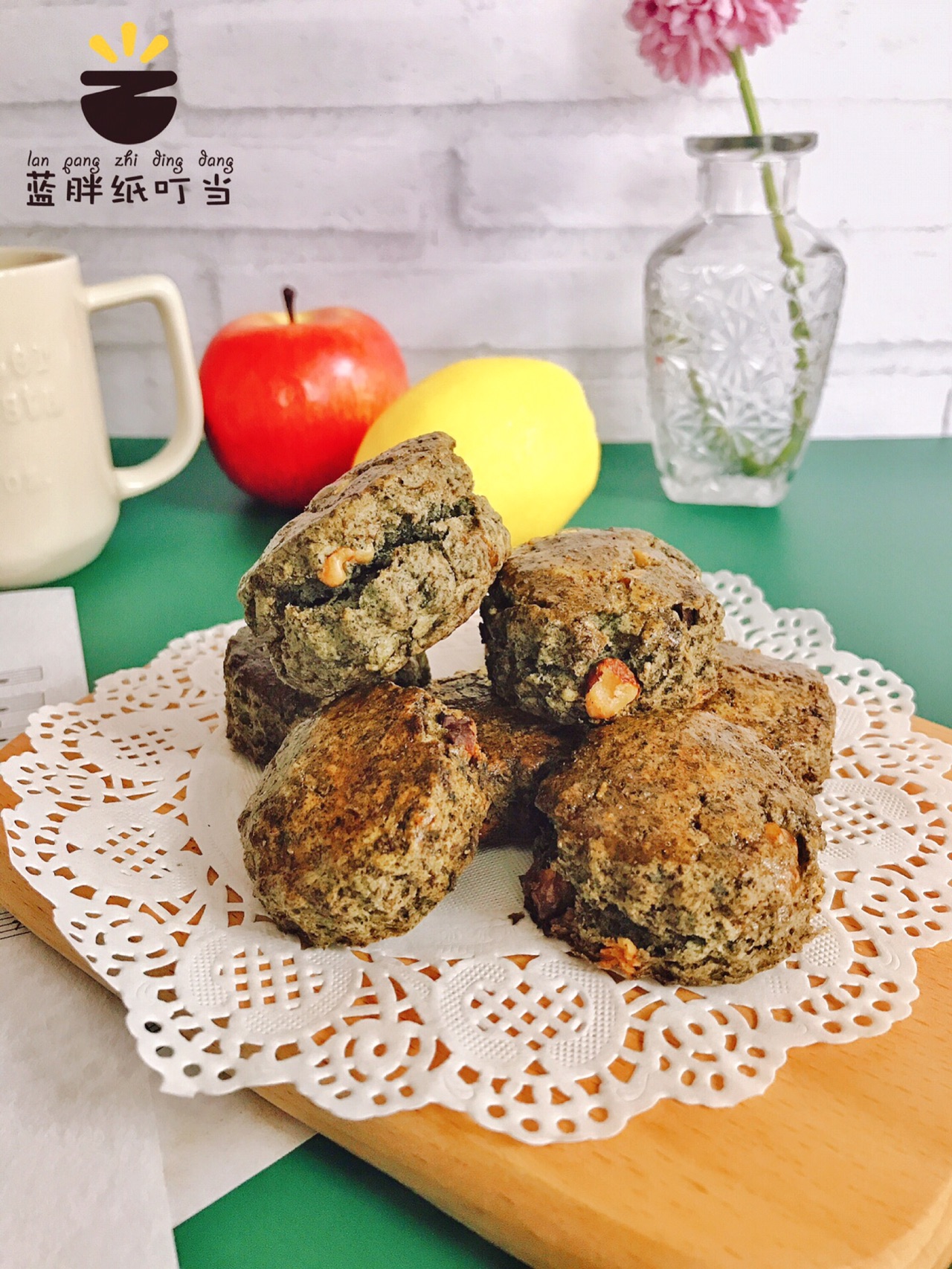 香的不要不要的黑芝麻核桃司康