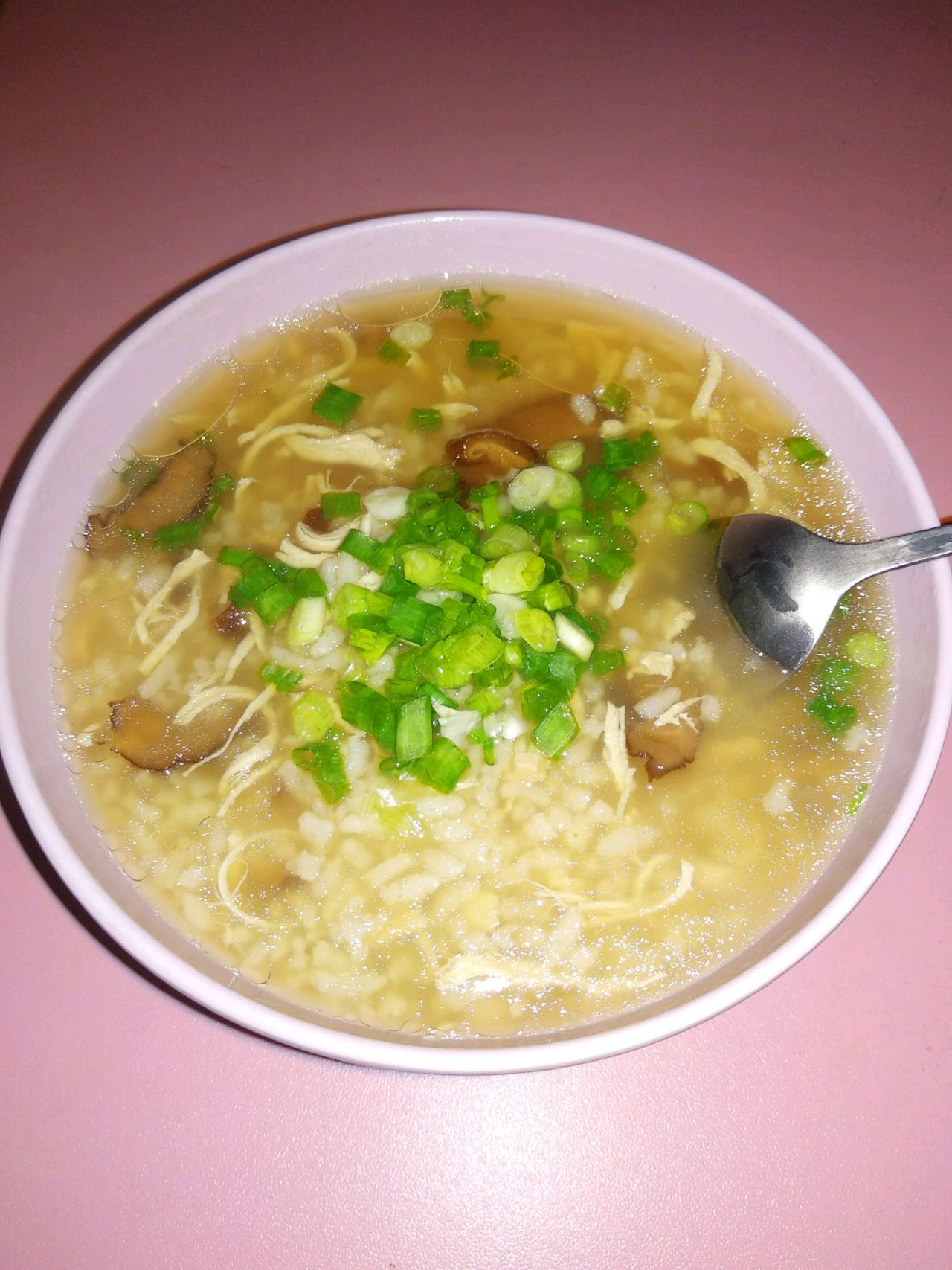 香菇鸡丝粥