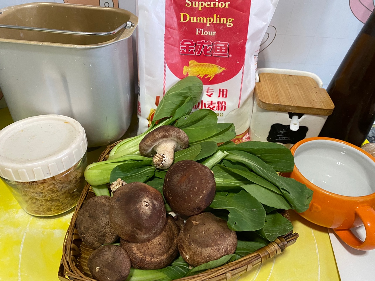 香菇油菜饺子