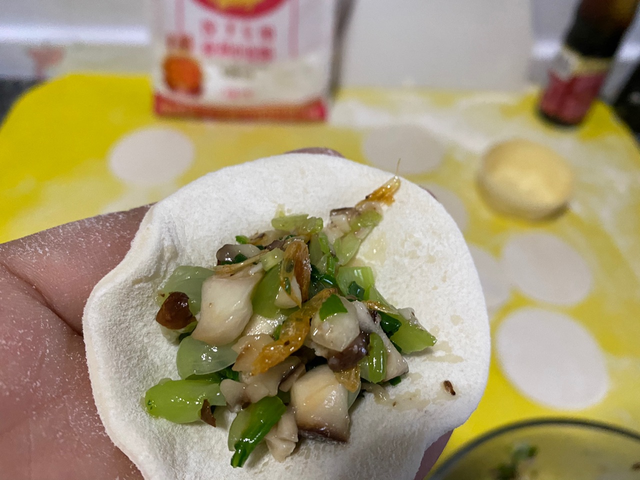 香菇油菜饺子
