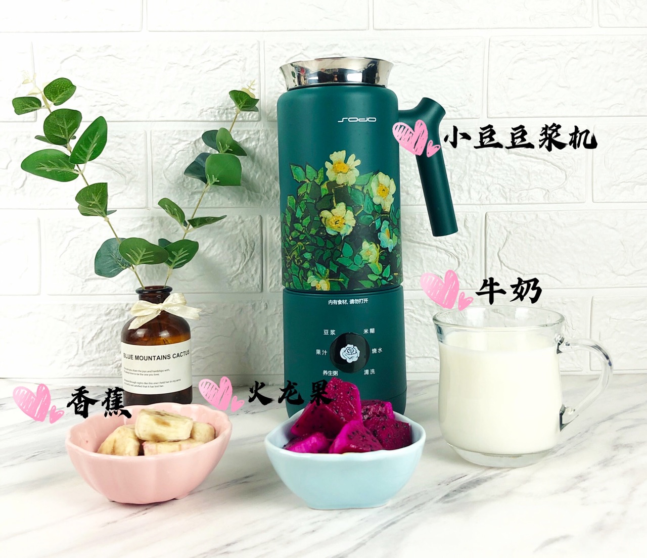 香蕉火龙果奶昔