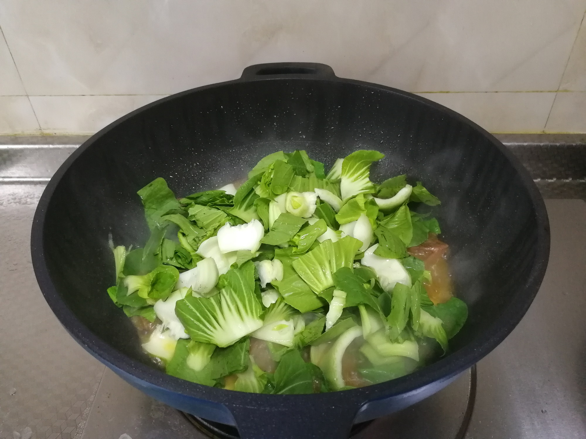 香辣青菜烧牛肉