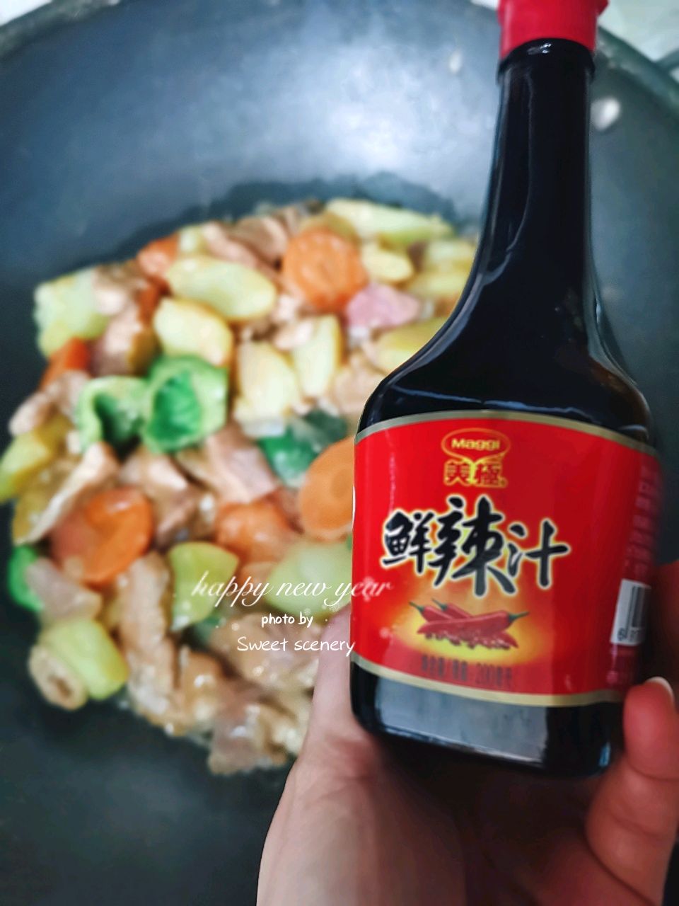 香辣土豆炒肉片
