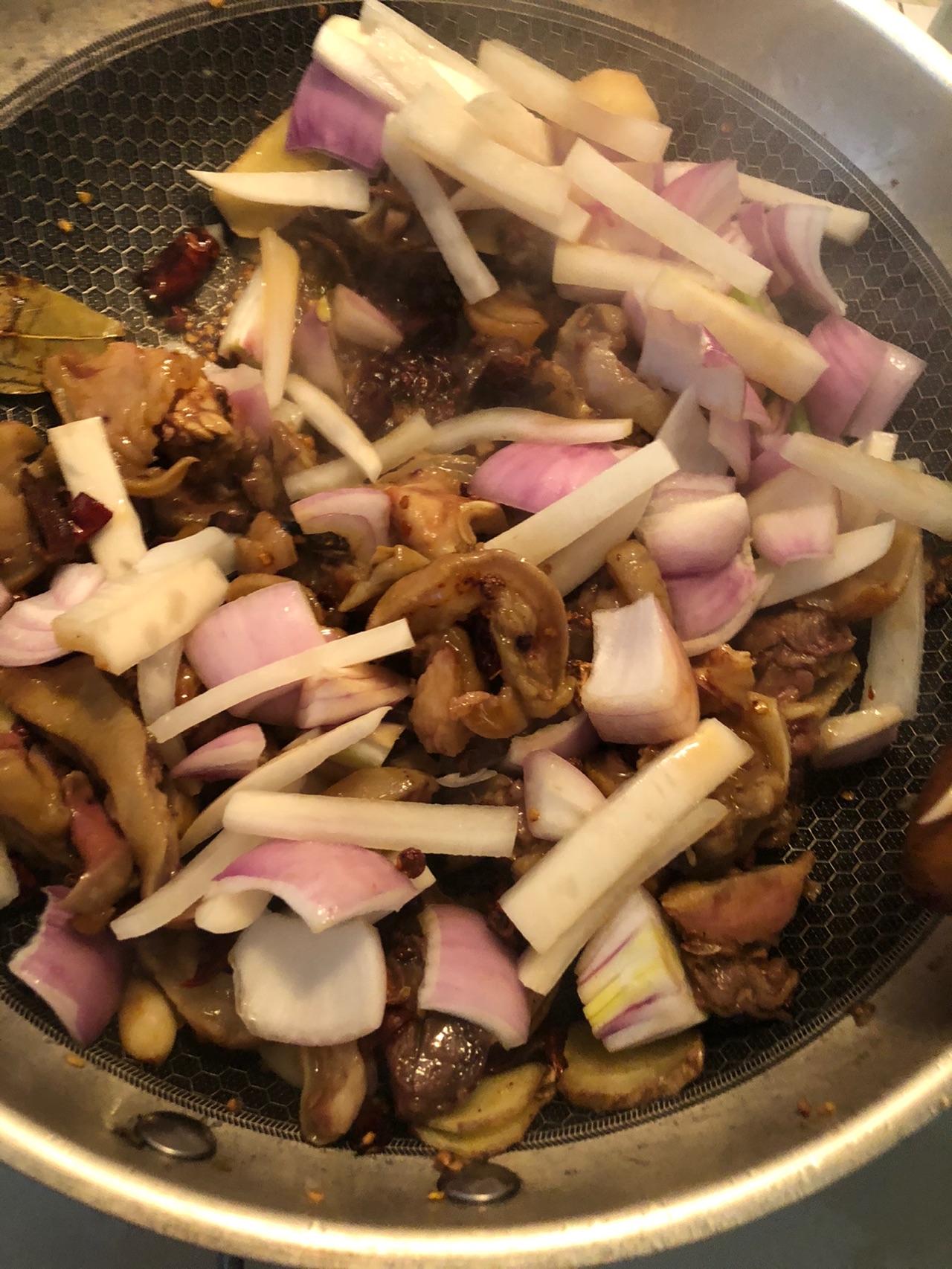 香辣羊头肉干锅