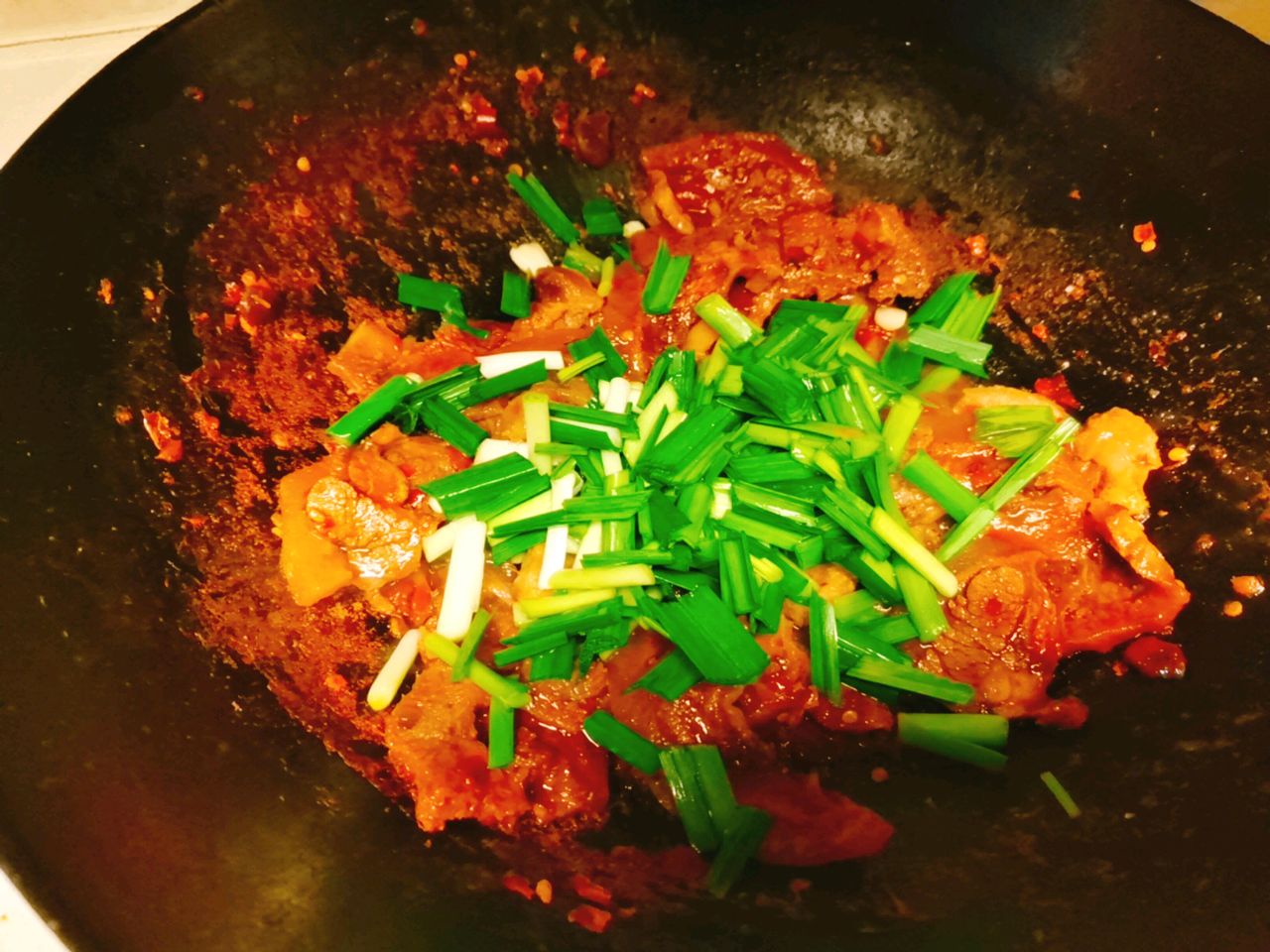 香蒜炒牛头肉