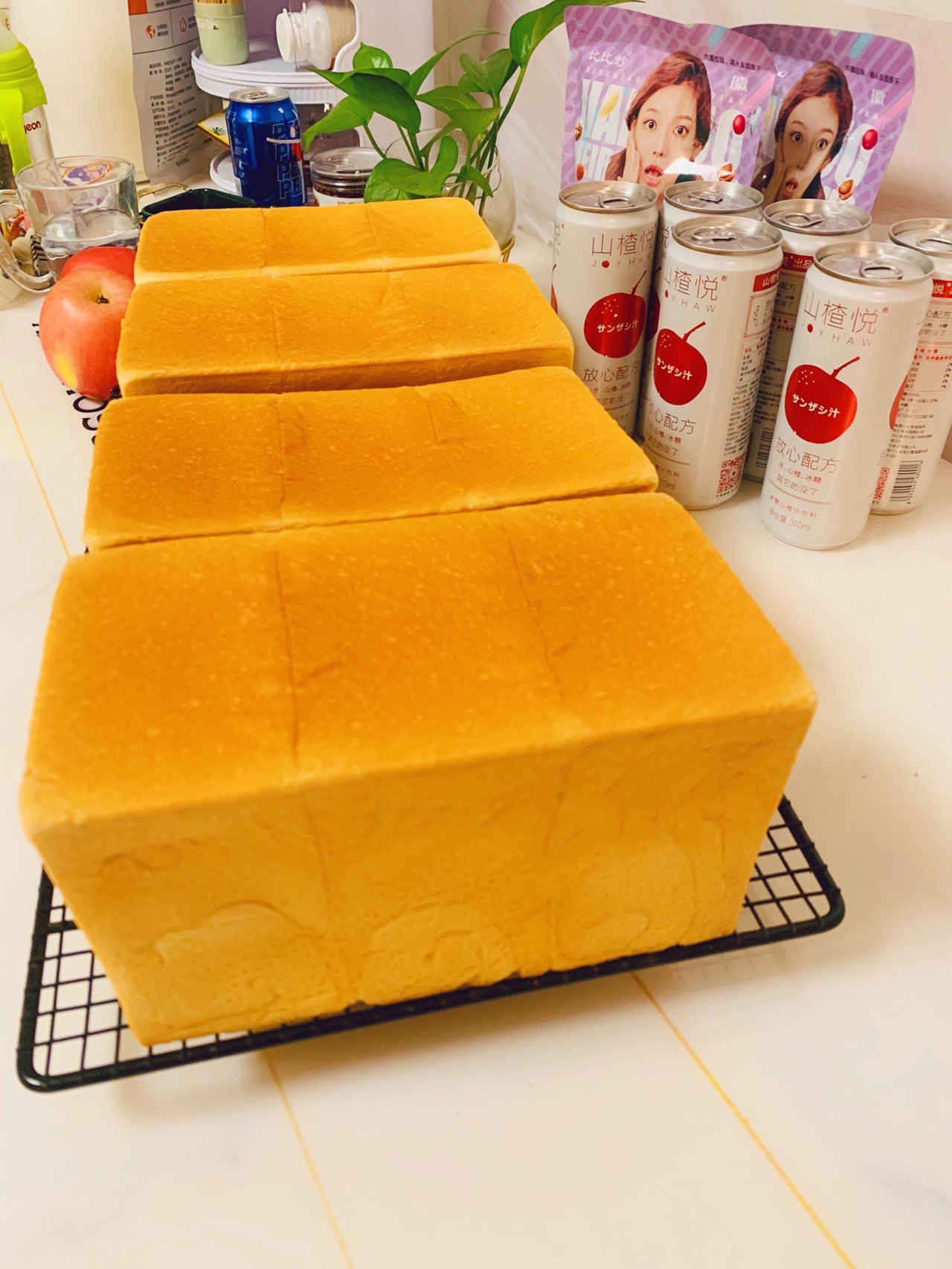 香甜的牛奶吐司