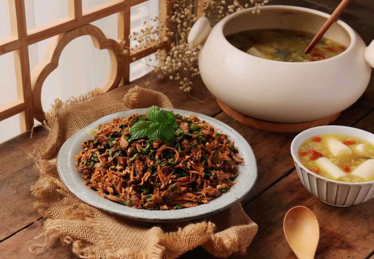 小寒进补~山药鸡汤+多味拌鸡丝