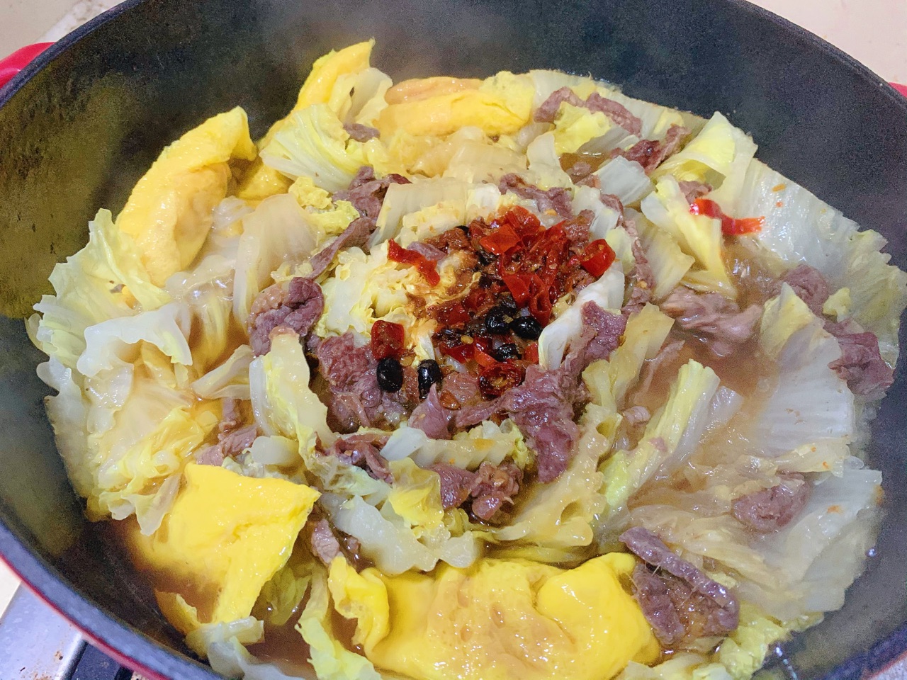 小姨妈白菜牛肉千层暖锅