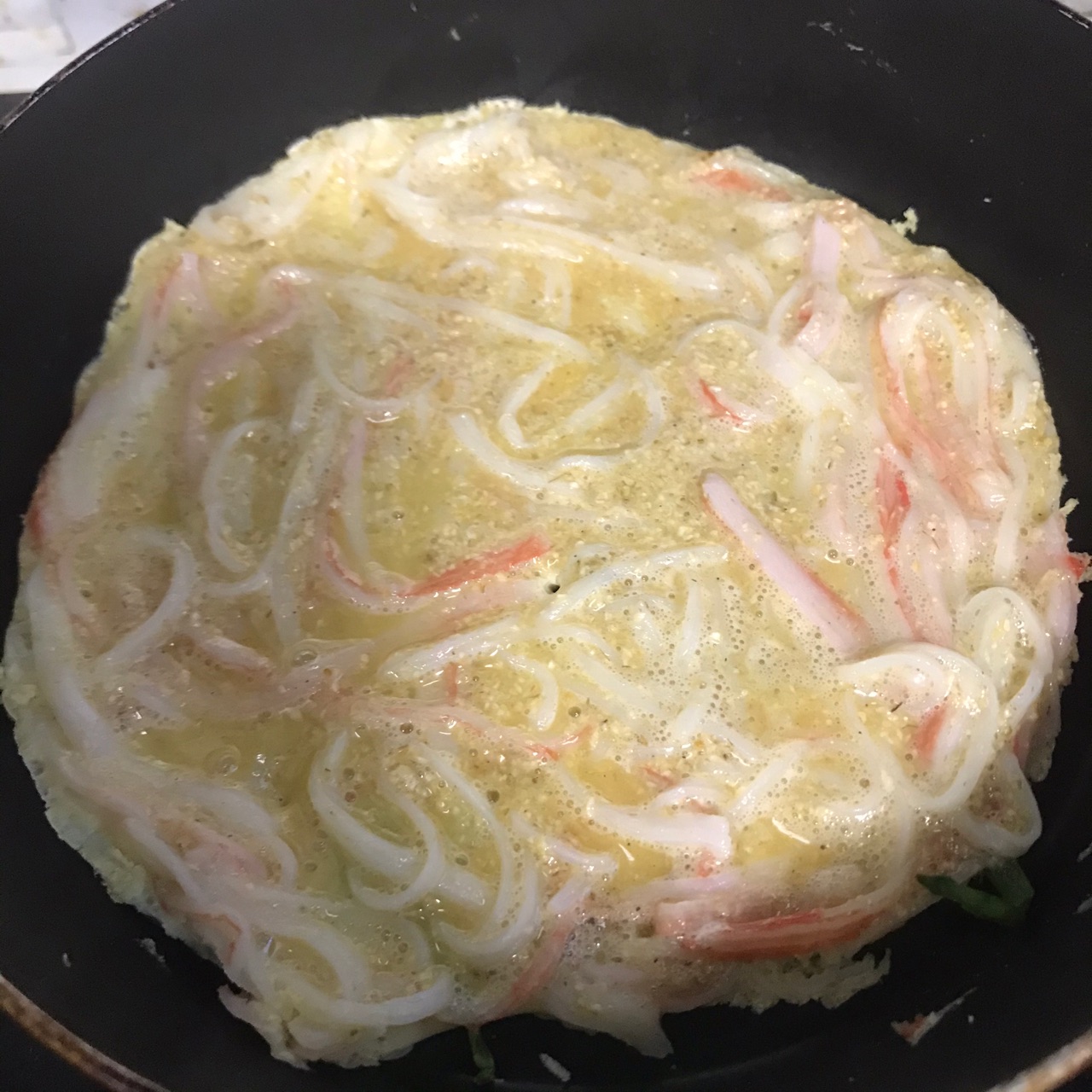 蟹柳蛋饼（番茄奶酪夹心）