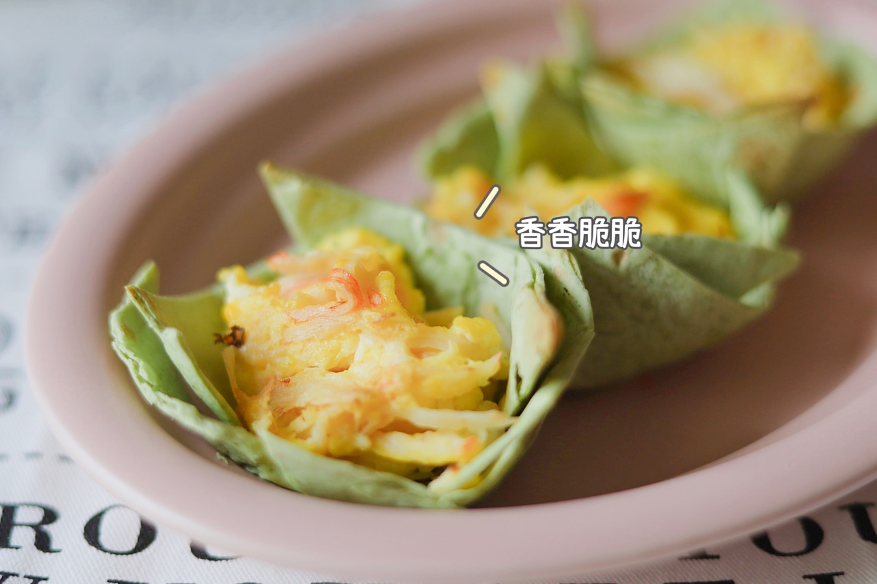 蟹柳滑蛋脆脆杯