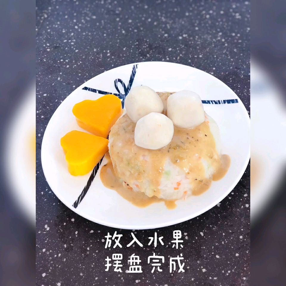 蟹柳时蔬土豆泥