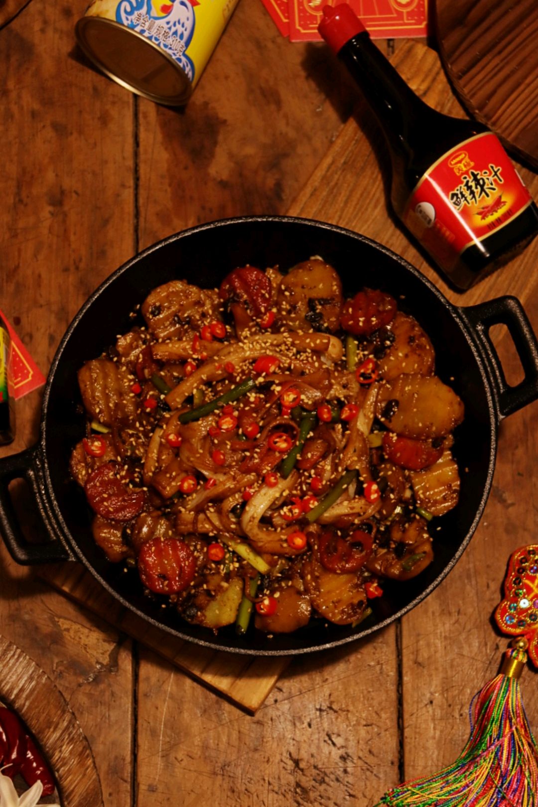 蟹柳土豆香辣干锅