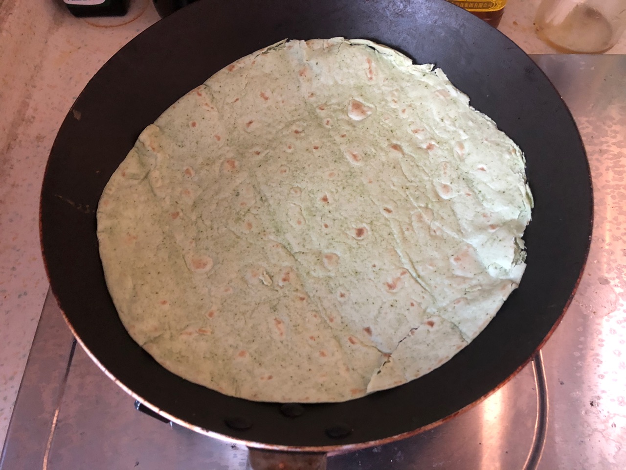 蟹肉菠菜卷饼