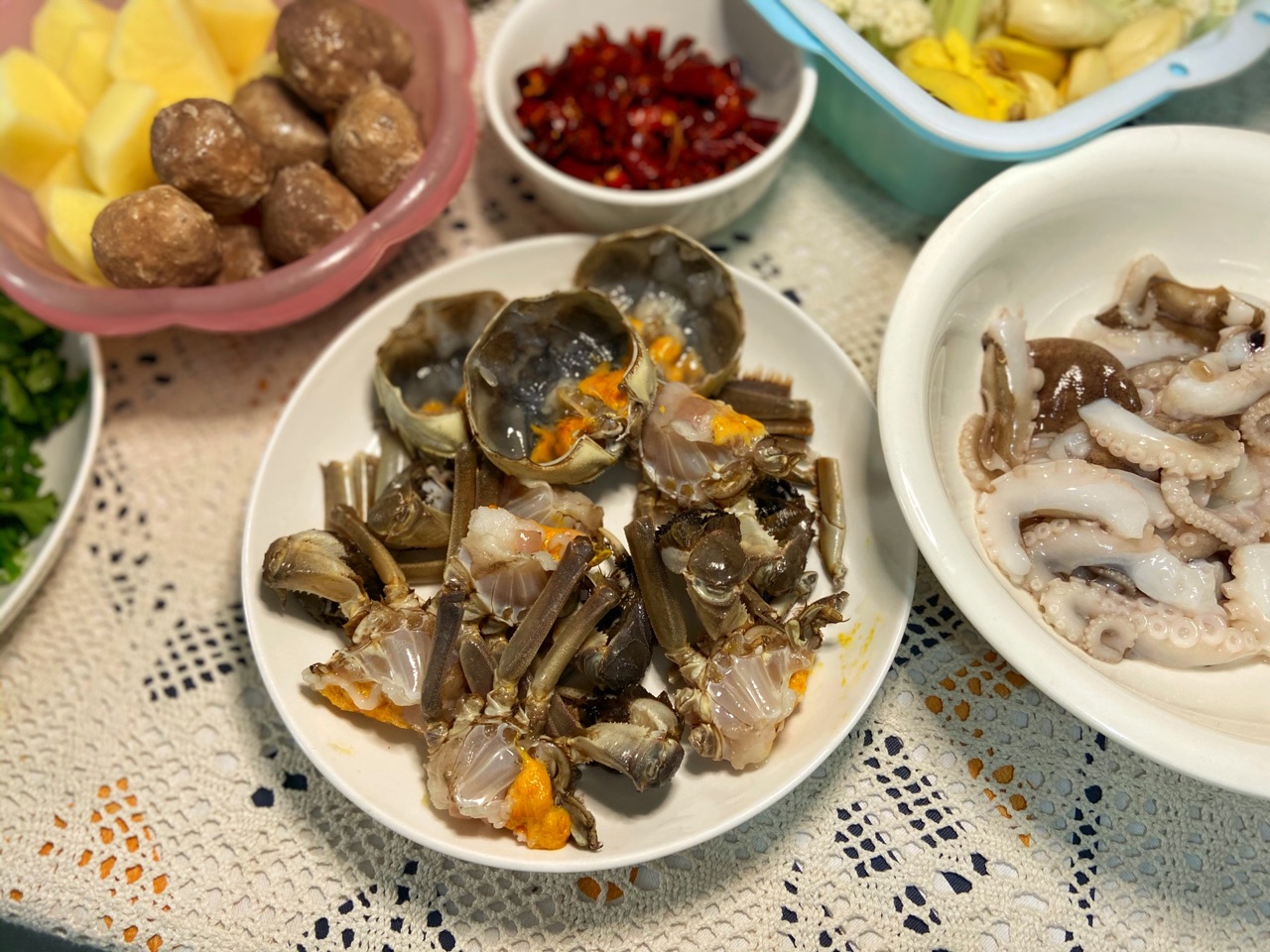蟹杂煲