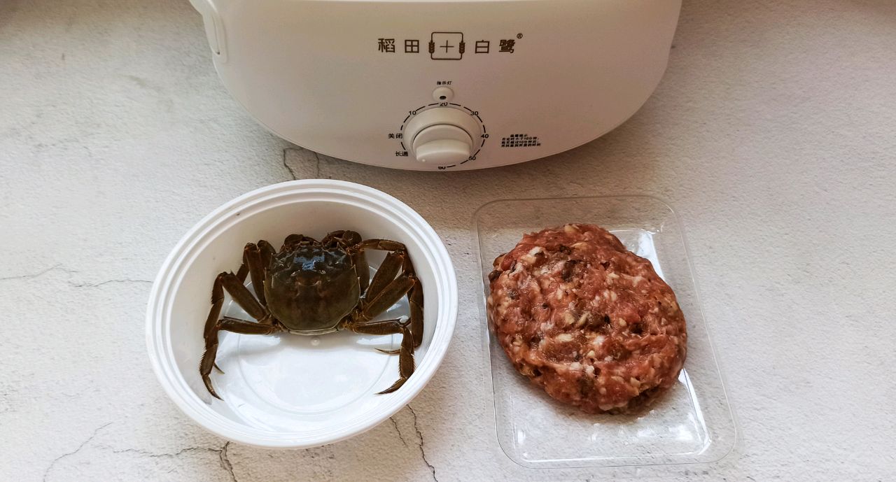 蟹蒸肉饼