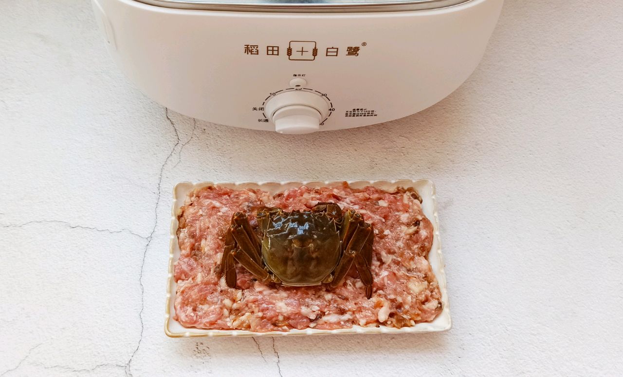蟹蒸肉饼