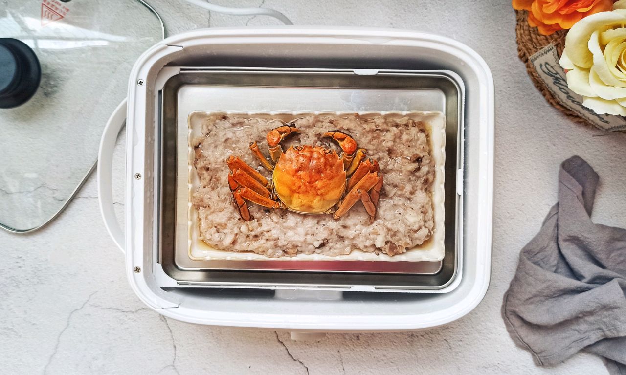 蟹蒸肉饼