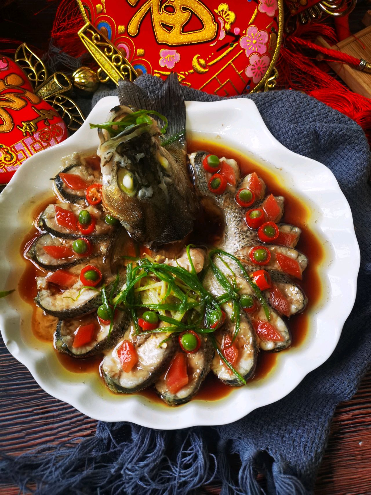 新年好运菜~孔雀开屏