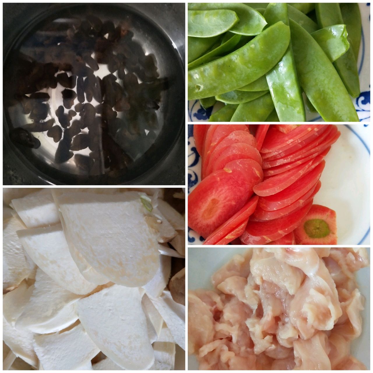 杏鲍菇滑炒鸡片