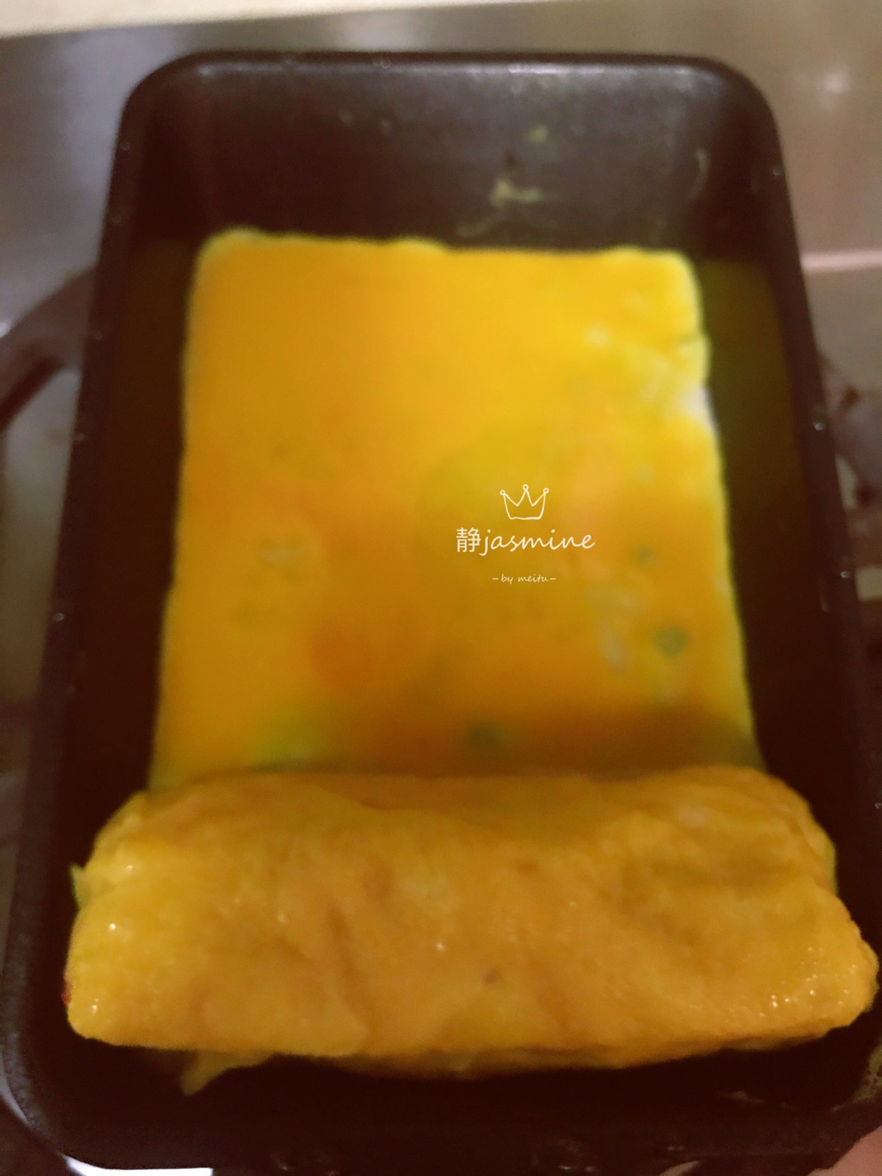 轩的早餐不重样～蟹棒厚烧蛋