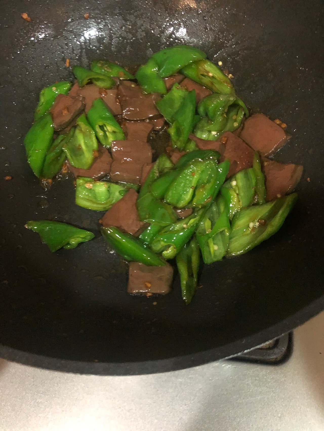 血豆腐炒尖椒