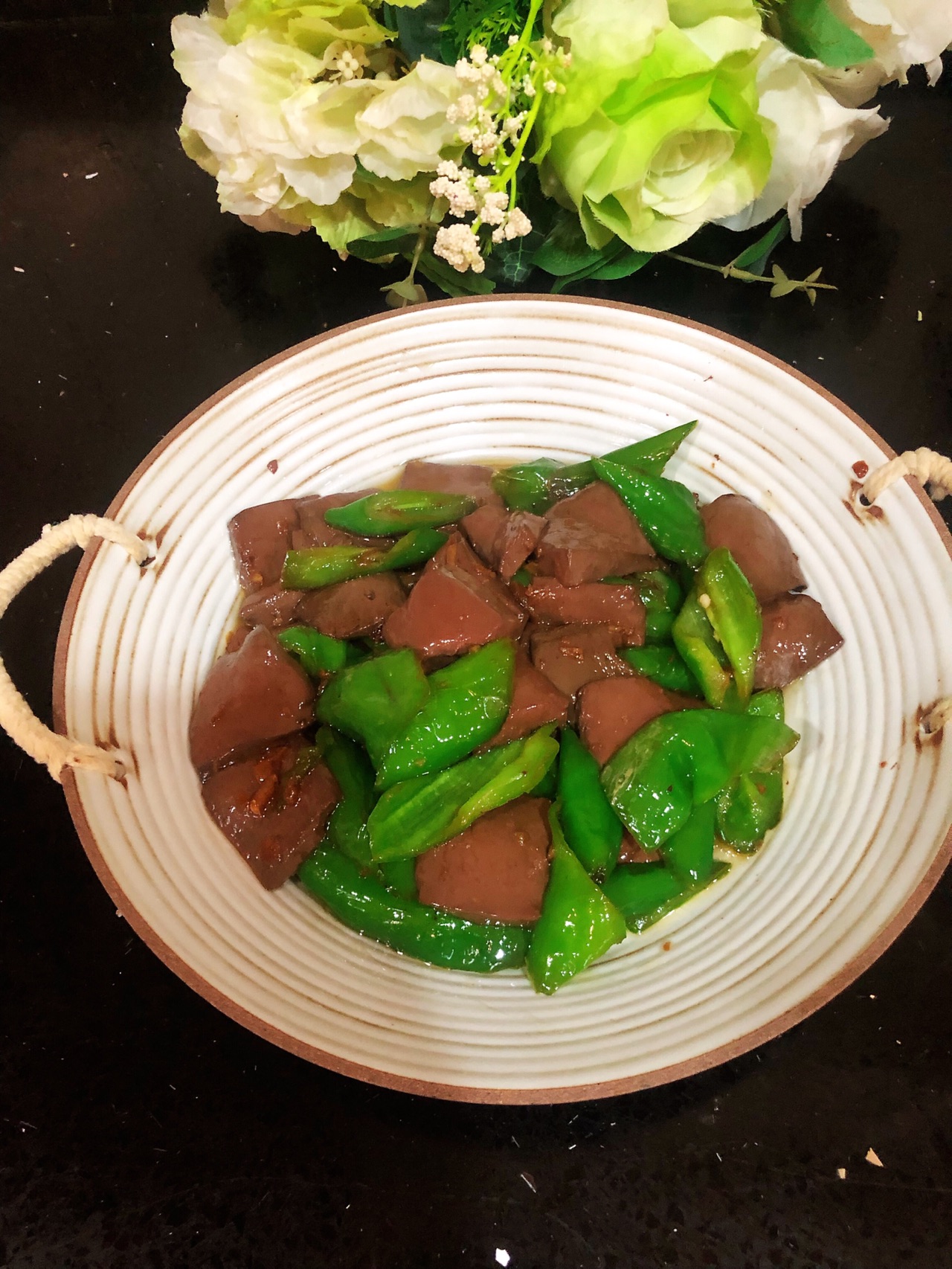 血豆腐炒尖椒