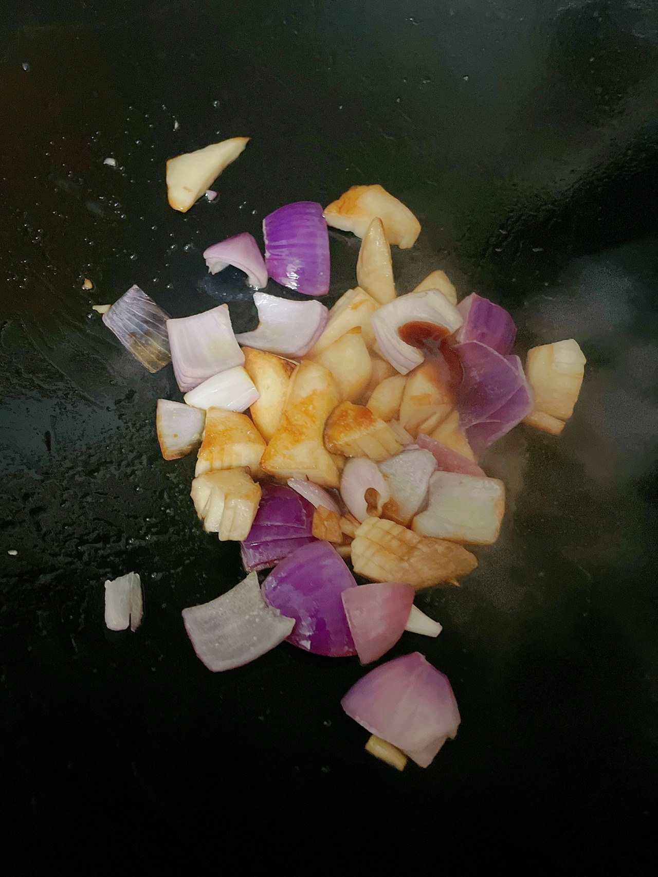 洋葱炒杏鲍菇