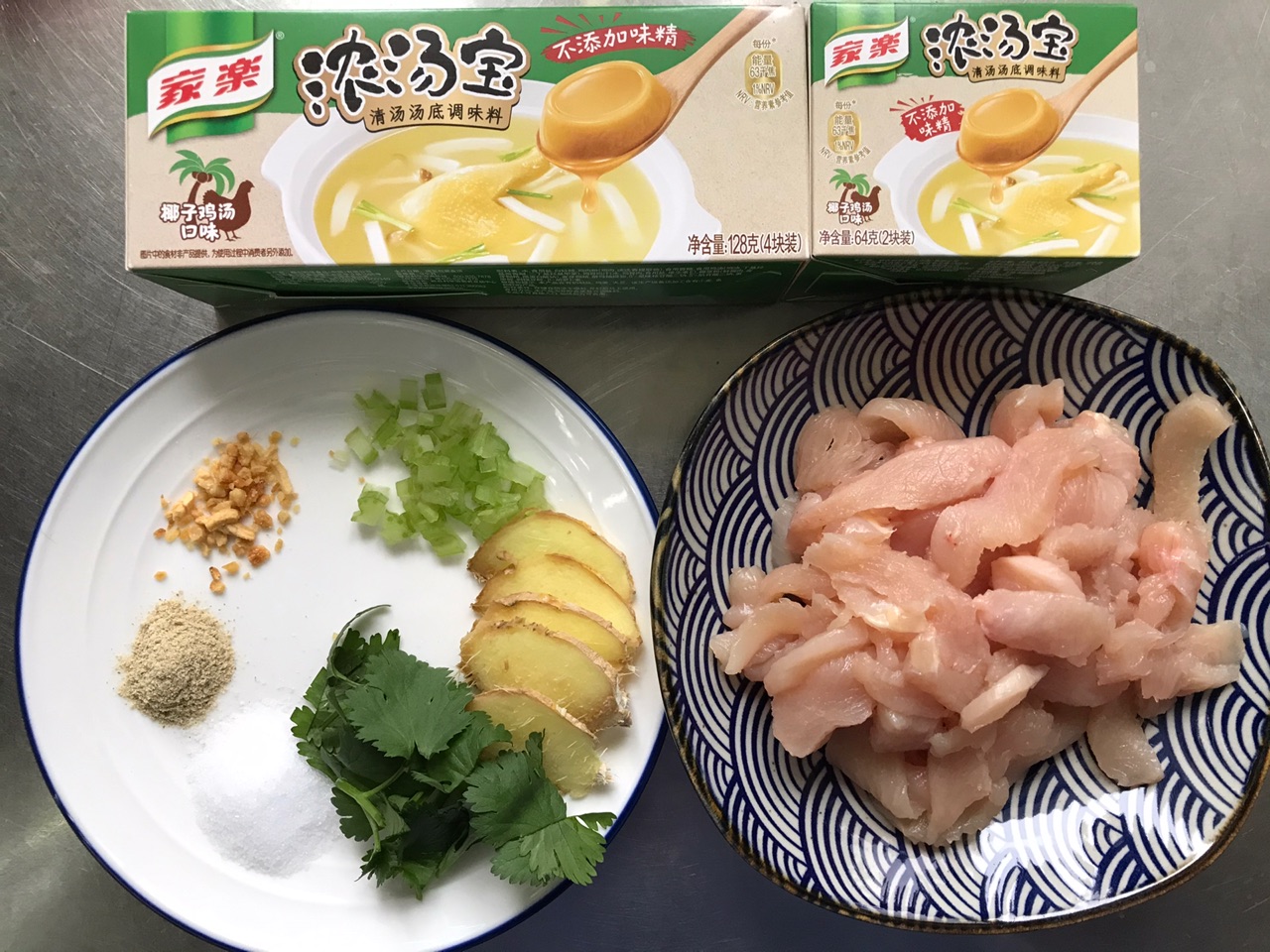 椰子鸡肉粥