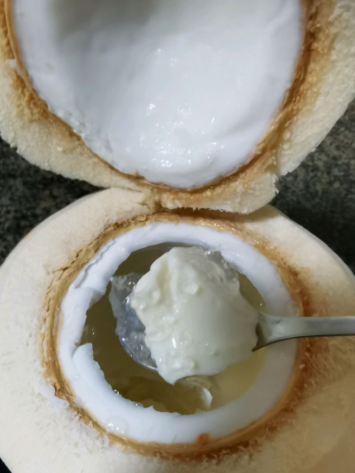 椰子牛奶双色冻