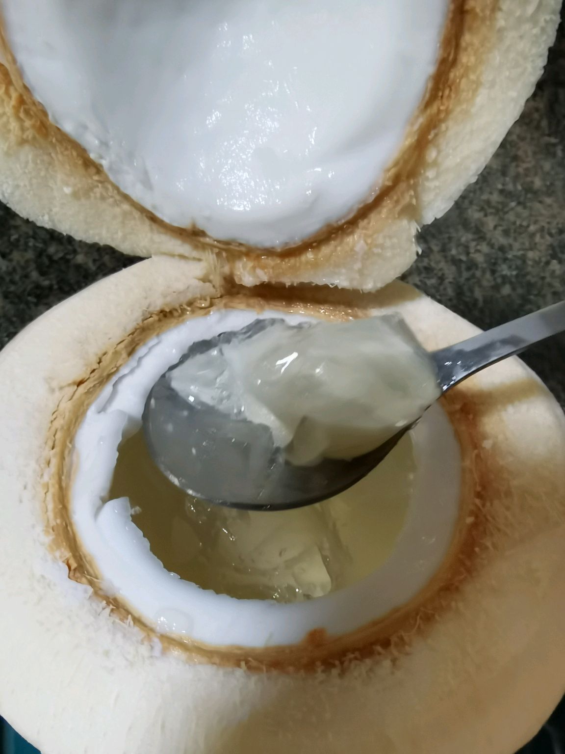 椰子牛奶双色冻