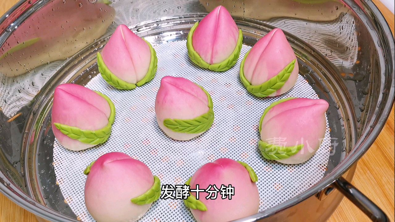 以假乱真的寿桃包做法，学会以后老人过寿不用买蛋糕了