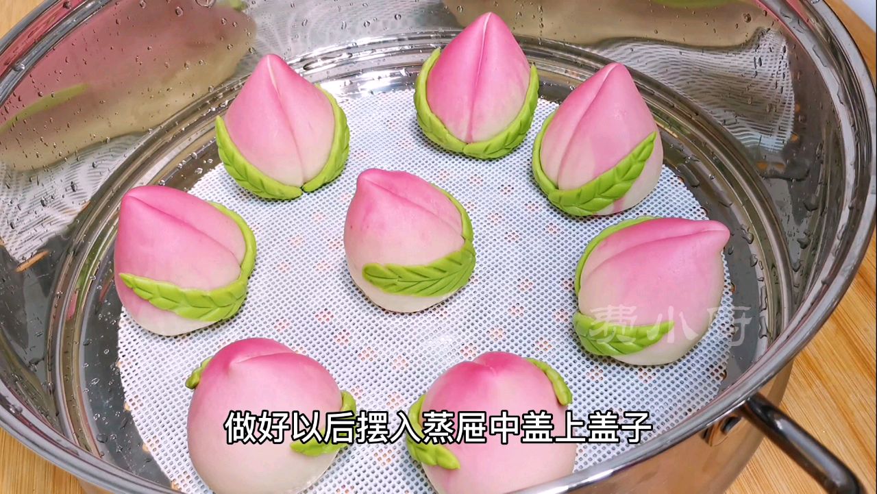 以假乱真的寿桃包做法，学会以后老人过寿不用买蛋糕了