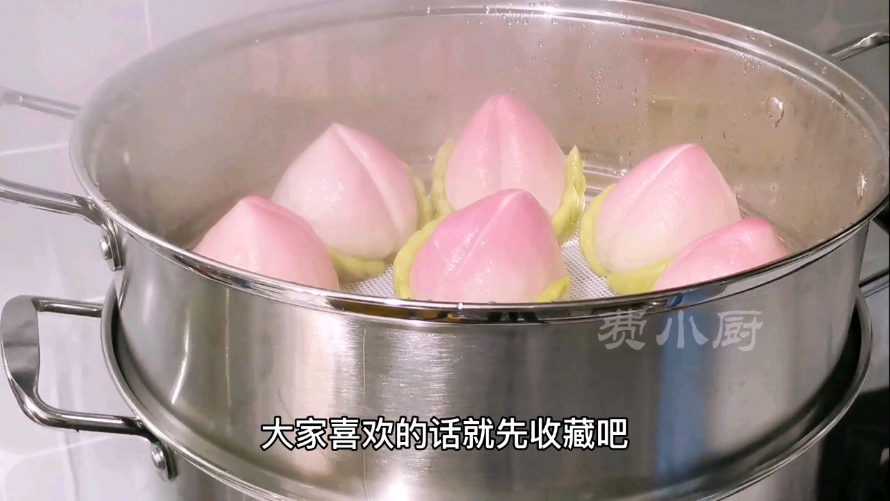 以假乱真的寿桃包做法，学会以后老人过寿不用买蛋糕了