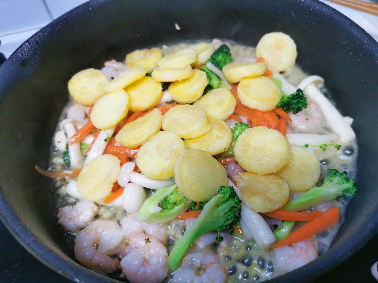 樱玉豆腐炒虾仁