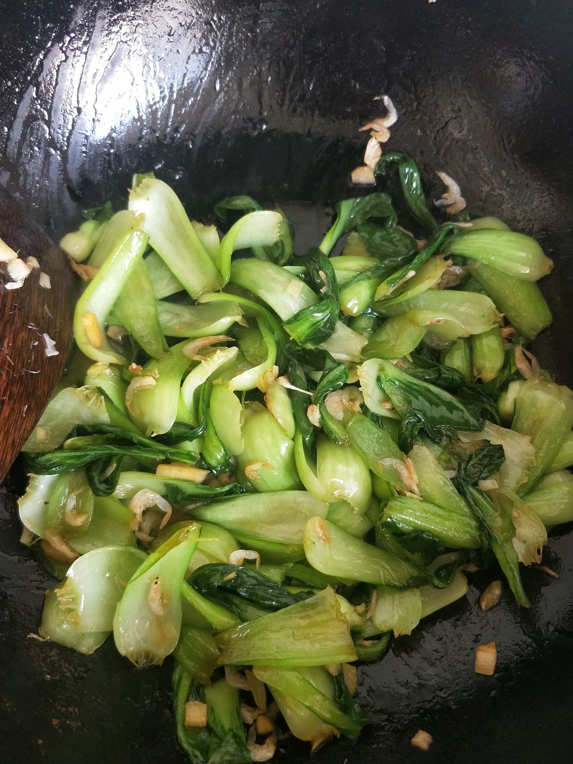 油菜炒虾皮