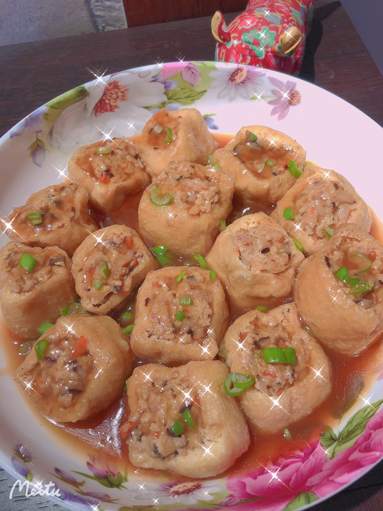 油豆包酿肉～招财进宝