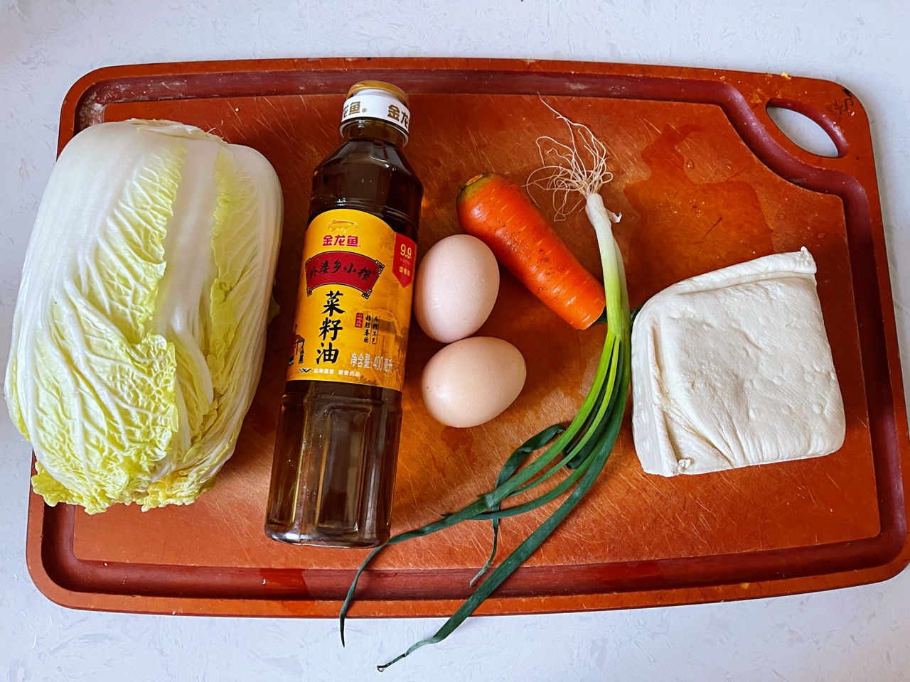 有福有财豆腐鸡蛋白菜卷，好吃不胖～