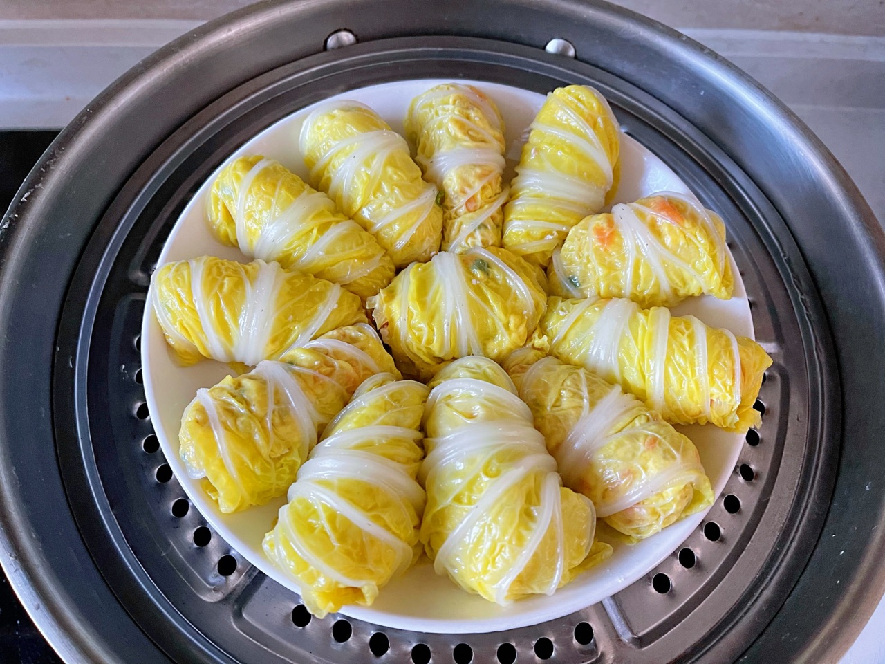 有福有财豆腐鸡蛋白菜卷，好吃不胖～