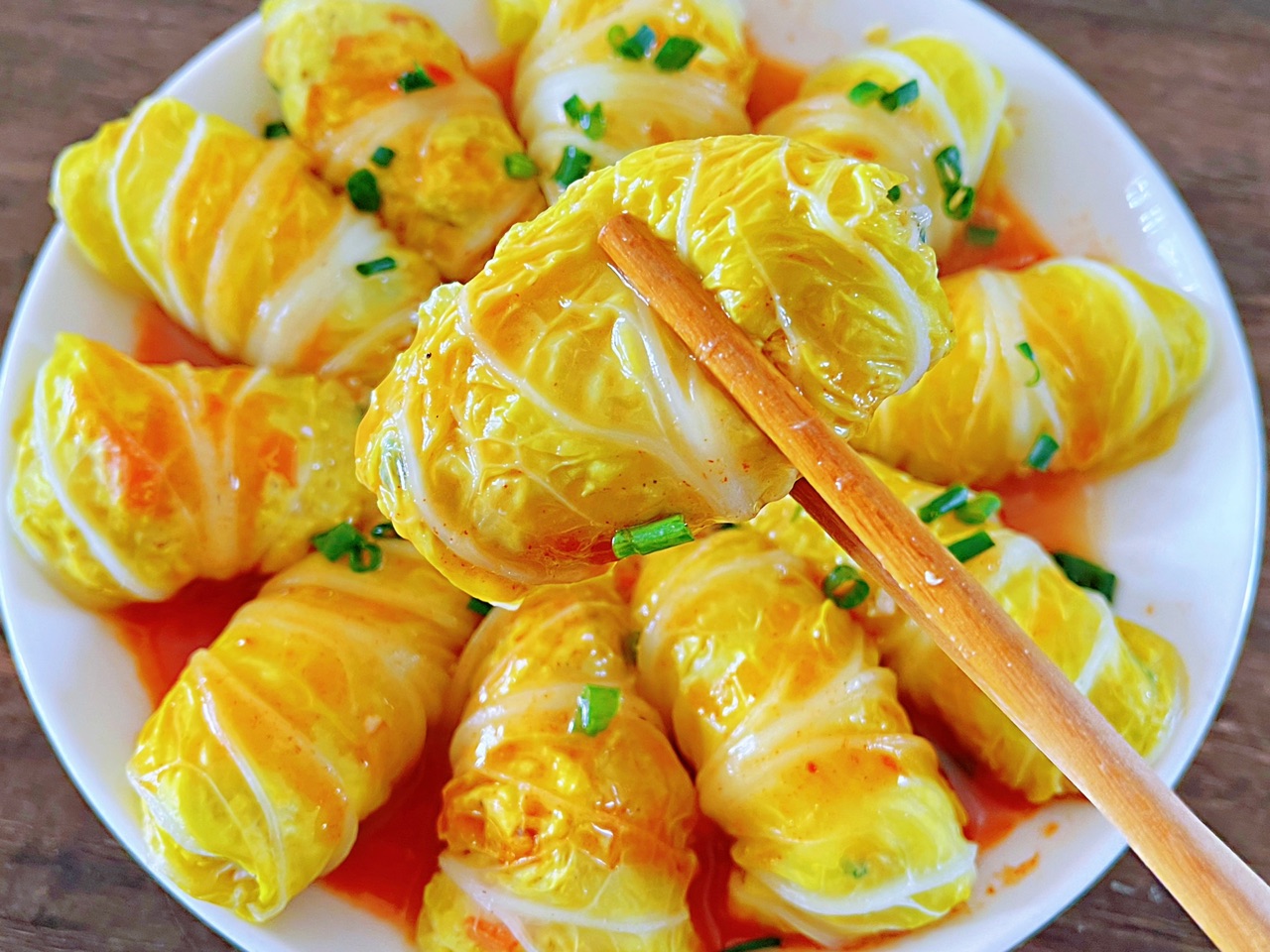 有福有财豆腐鸡蛋白菜卷，好吃不胖～