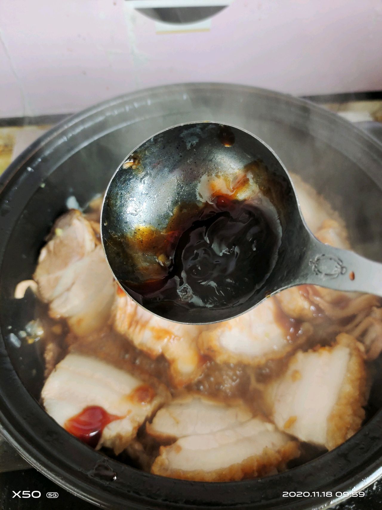 鱿鱼干煲扣肉