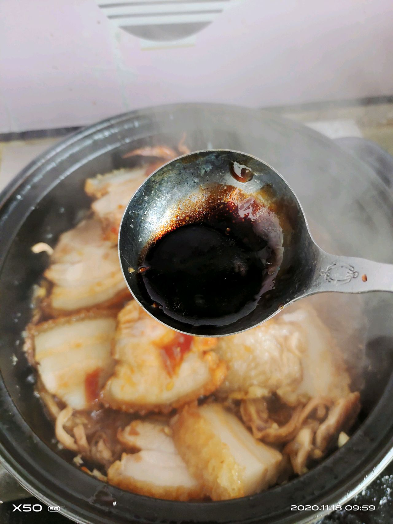 鱿鱼干煲扣肉