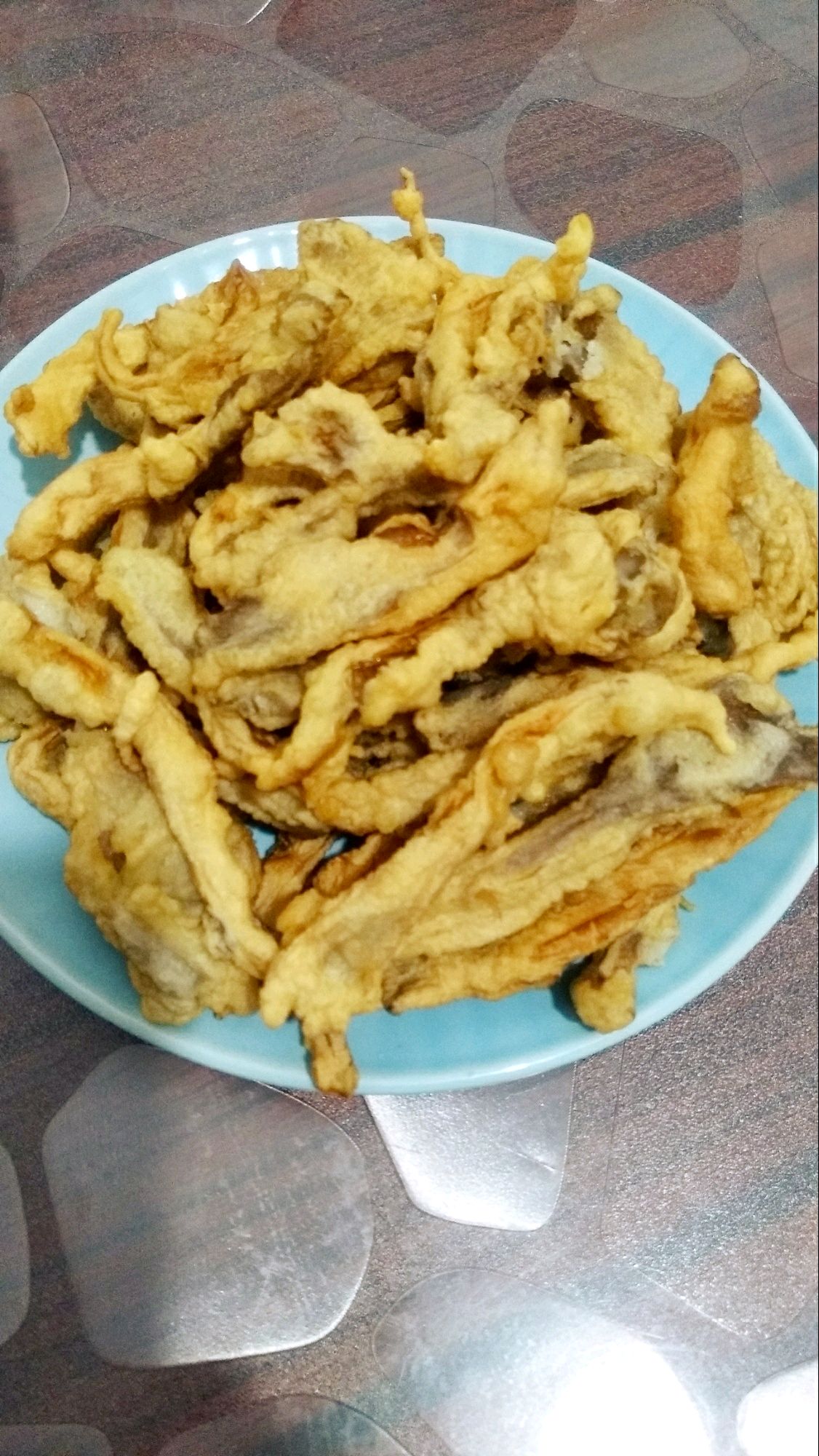 ，油炸平菇