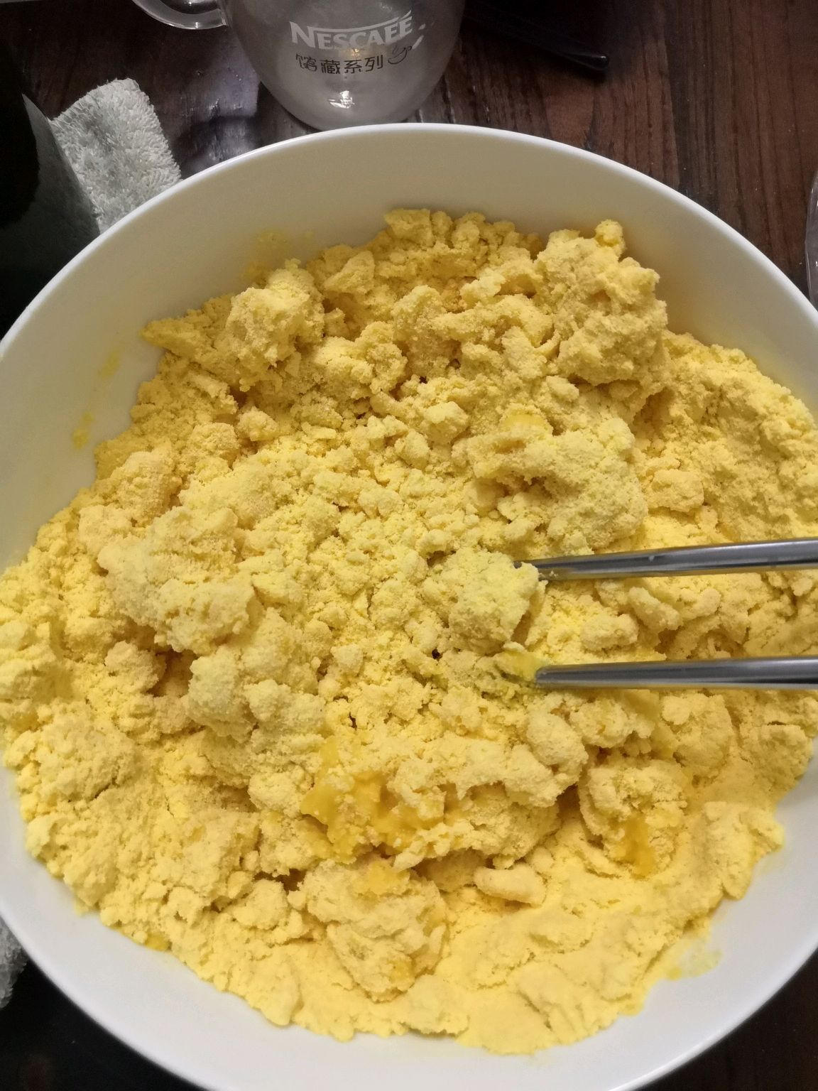 玉米面豆面窝头