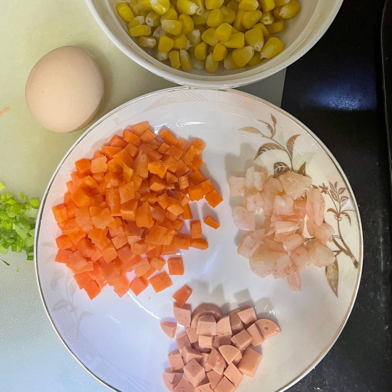 玉米虾仁蛋炒饭