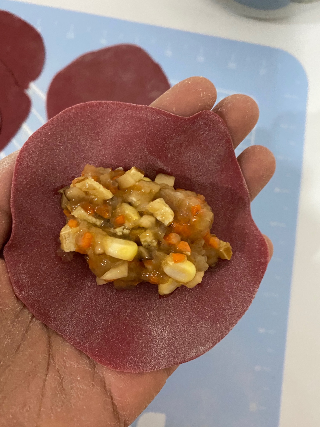 玉米香菇虾仁水饺